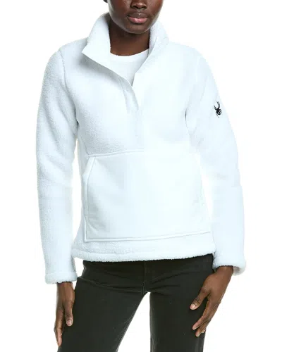 Spyder High Pile Fleece Jacket In White