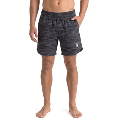 Spyder Jute Scallop Volley Swim Shorts In Gray