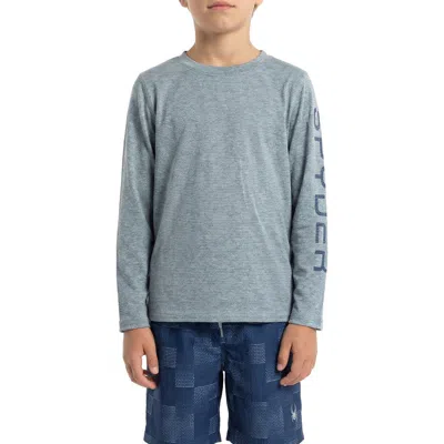 Spyder Kids' Dot Matrix Long Sleeve Rashguard In Blue
