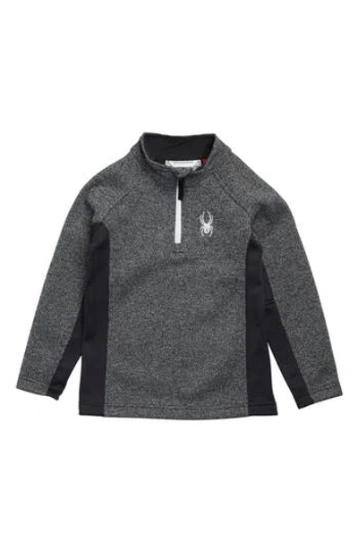Spyder Kids' Outbound Half Zip Fleece Sweatshirt In Limestone/black