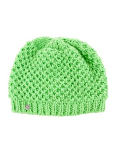 Pre-owned Spyder Knitted Beanie In Green