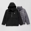 Spyder Little & Big Kid Boys Hooded Midweight Softshell Jacket In Black