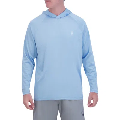 Spyder Long Sleeve Hooded Rashguard In Blue