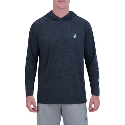 Spyder Long Sleeve Hooded Rashguard In Blue