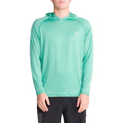 Spyder Long Sleeve Hooded Rashguard In Green