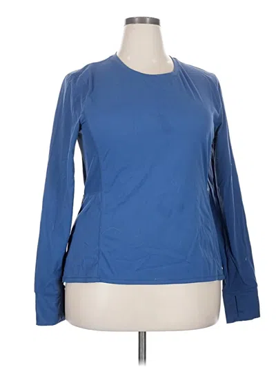 Pre-owned Spyder Long Sleeve Top Blue Crew Neck Tops