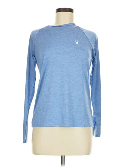 Pre-owned Spyder Long Sleeve Top Blue Crew Neck Tops