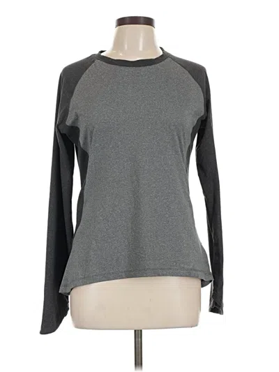 Pre-owned Spyder Long Sleeve Top Gray Crew Neck Tops