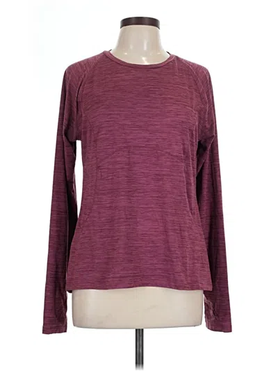 Pre-owned Spyder Long Sleeve T-shirt In Burgundy