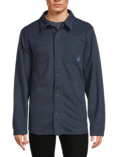 Spyder Men's Avalon Shirt Jacket In Dark Blue
