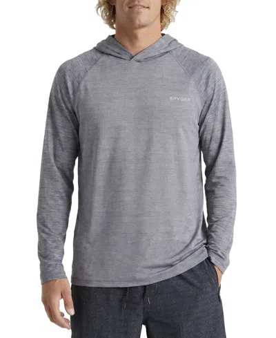 Spyder Men's Birdseye Heather Hooded Long-sleeve Rashguard In Gold