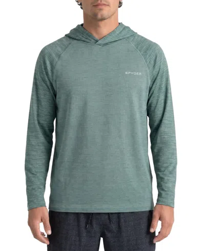 Spyder Men's Birdseye Heather Hooded Long-sleeve Rashguard In Multi