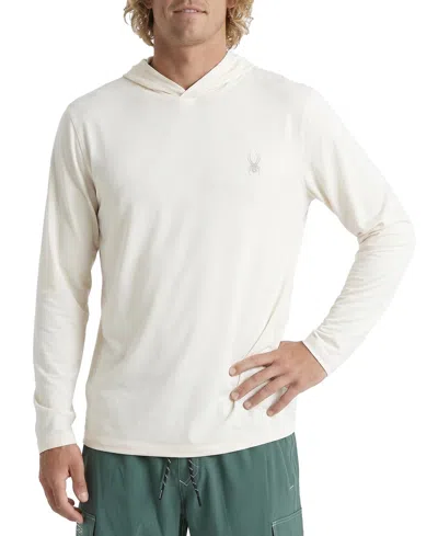 Spyder Men's Classic Heather Hooded Long-sleeve Rashguard In Black