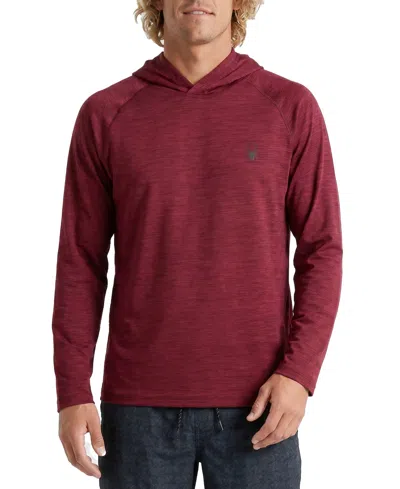 Spyder Men's Classic Heather Hooded Long-sleeve Rashguard In Brown
