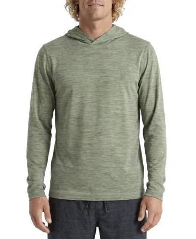 Spyder Men's Classic Heather Hooded Long-sleeve Rashguard In Green