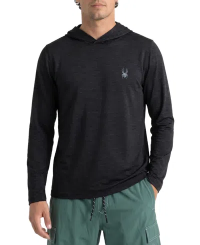 Spyder Men's Classic Heather Hooded Long-sleeve Rashguard In Multi