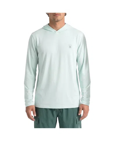 Spyder Men's Classic Heather Hooded Long-sleeve Rashguard In Multi