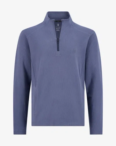 Spyder Men Corduroy Quarter Zip In Blue