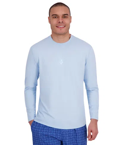 Spyder Men's Core Long-sleeve Crewneck Upf 50+ Rashguard In Blue