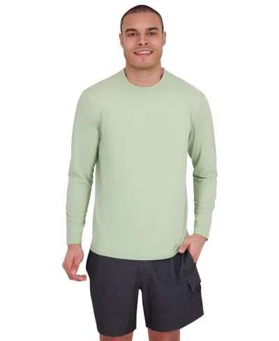 Spyder Men's Core Long-sleeve Crewneck Upf 50+ Rashguard In Green