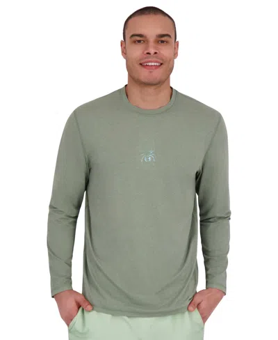 Spyder Men's Core Long-sleeve Crewneck Upf 50+ Rashguard In Green