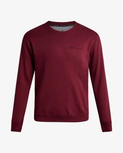 Spyder Men Fleece Crew In Burgundy