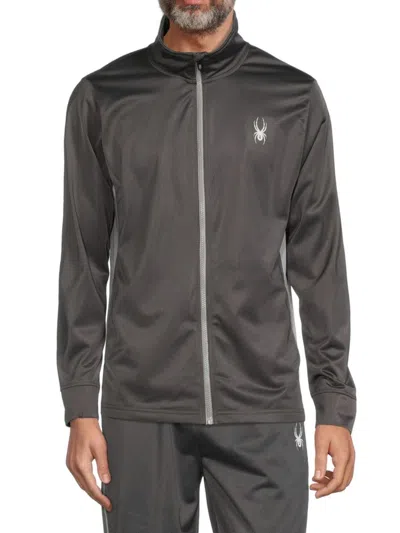 Spyder Men's Full Zip Track Jacket In Polar Grey