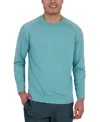 Spyder Men's Long Sleeve Waffle-knit Crewneck Swim Shirt