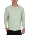 Spyder Men's Long Sleeve Waffle-knit Crewneck Swim Shirt