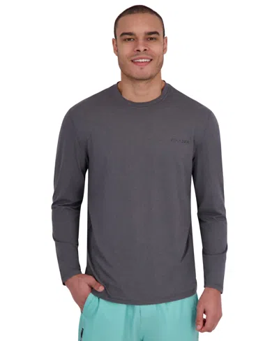 Spyder Men's Long-sleeve Crewneck Rashguard In Gray