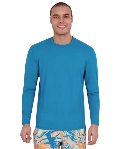 Spyder Men's Long-sleeve Crewneck Rashguard In Blue