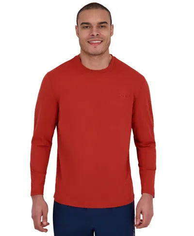 Spyder Men's Long-sleeve Crewneck Rashguard In Red