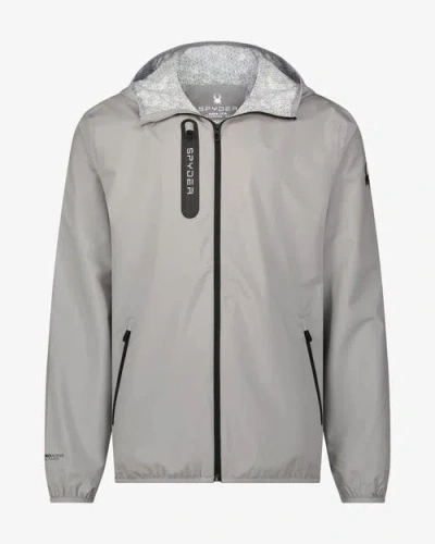 Spyder Men Mountain Mist Rain Jacket In Gray