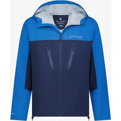 Spyder Men Overcast Rain Jacket In Blue