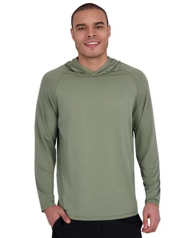 Spyder Men's Raglan Long-sleeve Upf 50+ Rashguard In Green