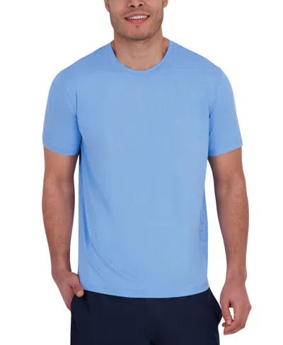 Spyder Men's Short Sleeve Drop Needle Crewneck Swim Shirt In Blue