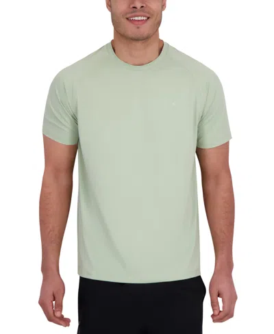 Spyder Men's Short Sleeve Waffle-knit Crewneck Swim Shirt In Gray