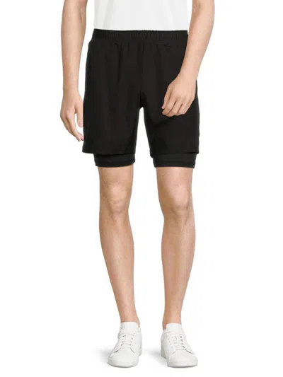 Spyder Men's Solid Layered Shorts In Black