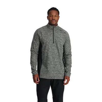 SPYDER MENS ACCORD HALF ZIP - BLACK