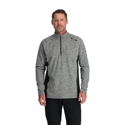 Spyder Mens Accord Half Zip - Black In Grey