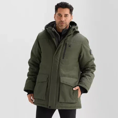Spyder Mens Hooded Heavyweight Parka In Green