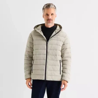 Spyder Mens Hooded Packable Midweight Quilted Jacket In Multi