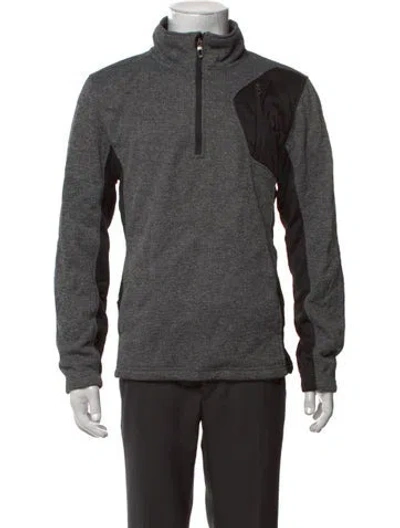 Pre-owned Spyder Mock Neck Long Sleeve Pullover In Grey