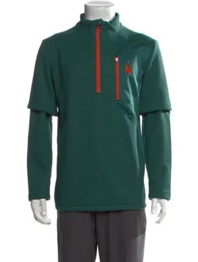 Pre-owned Spyder Mock Neck Long Sleeve Pullover W/ Tags In Green
