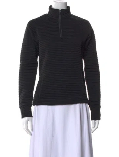 Pre-owned Spyder Mock Neck Long Sleeve Sweatshirt In Black