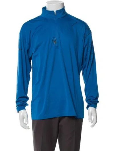 Pre-owned Spyder Mock Neck Long Sleeve Sweatshirt In Blue