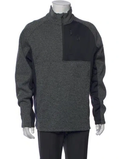 Pre-owned Spyder Mock Neck Long Sleeve Sweatshirt In Grey