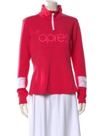 Pre-owned Spyder Mock Neck Long Sleeve Sweatshirt In Pink