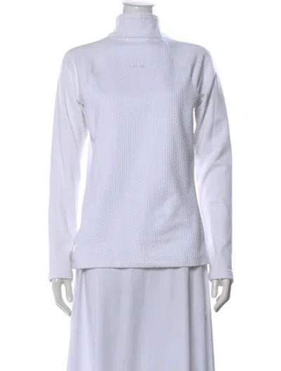 Pre-owned Spyder Mock Neck Sweater In White
