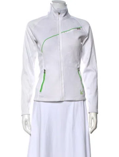 Pre-owned Spyder Mock Neck Sweater In White